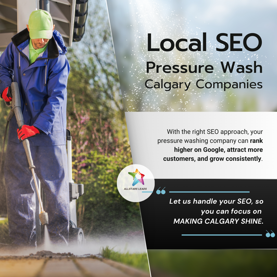 Our Calgary SEO Services Designed Just For Your Pressure Washer Company​